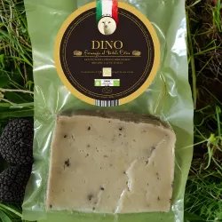 Pecorino stagionato Abruzzese Biologico al tartufo DINO da latte ovino crudo 100% italiano