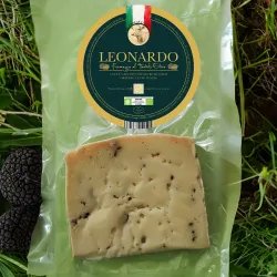 Formaggio di mucca Abruzzese Biologico al tartufo LEONARDO da latte crudo 100% italiano