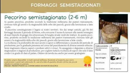 Pecorino Semistagionato 2-6 m mezza forma